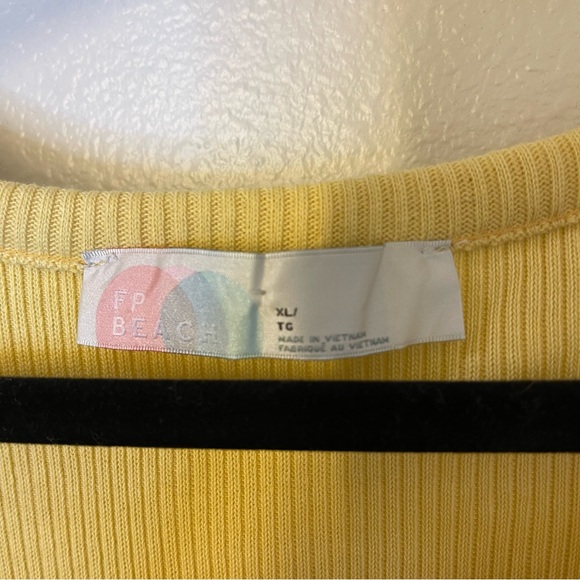 Free People Beach yellow Jane Shift Mini dress - Picture 4 of 5